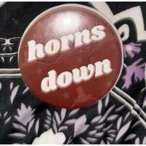 Texas A&M game day pin for sale - Horns Down